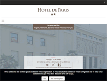 Tablet Screenshot of hotelparisladefense.com